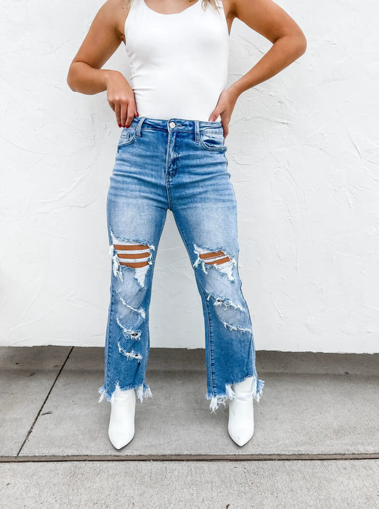 Blakeley Urban Distressed Crop Jean - Preorder by Blakeley