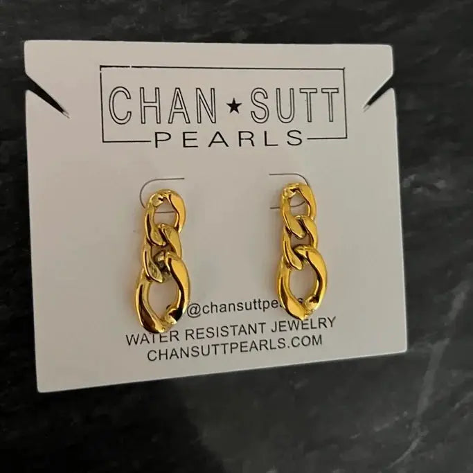 SMALL PAPERCLIP EARRINGS by Chansuttpearls