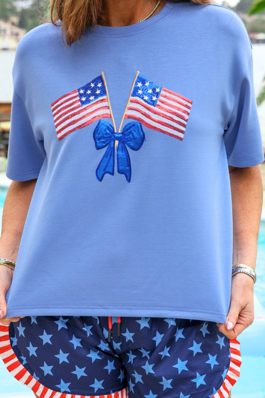 Liberty Bow Flags Luxe Top by Jess Lea