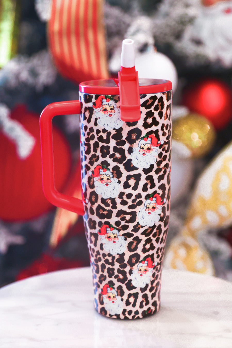 PREORDER- Santa Safari Chic Sleek Tumbler by Jess Lea