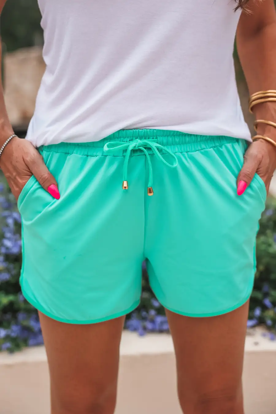 Solid Mint Everyday Shorts by Jess Lea