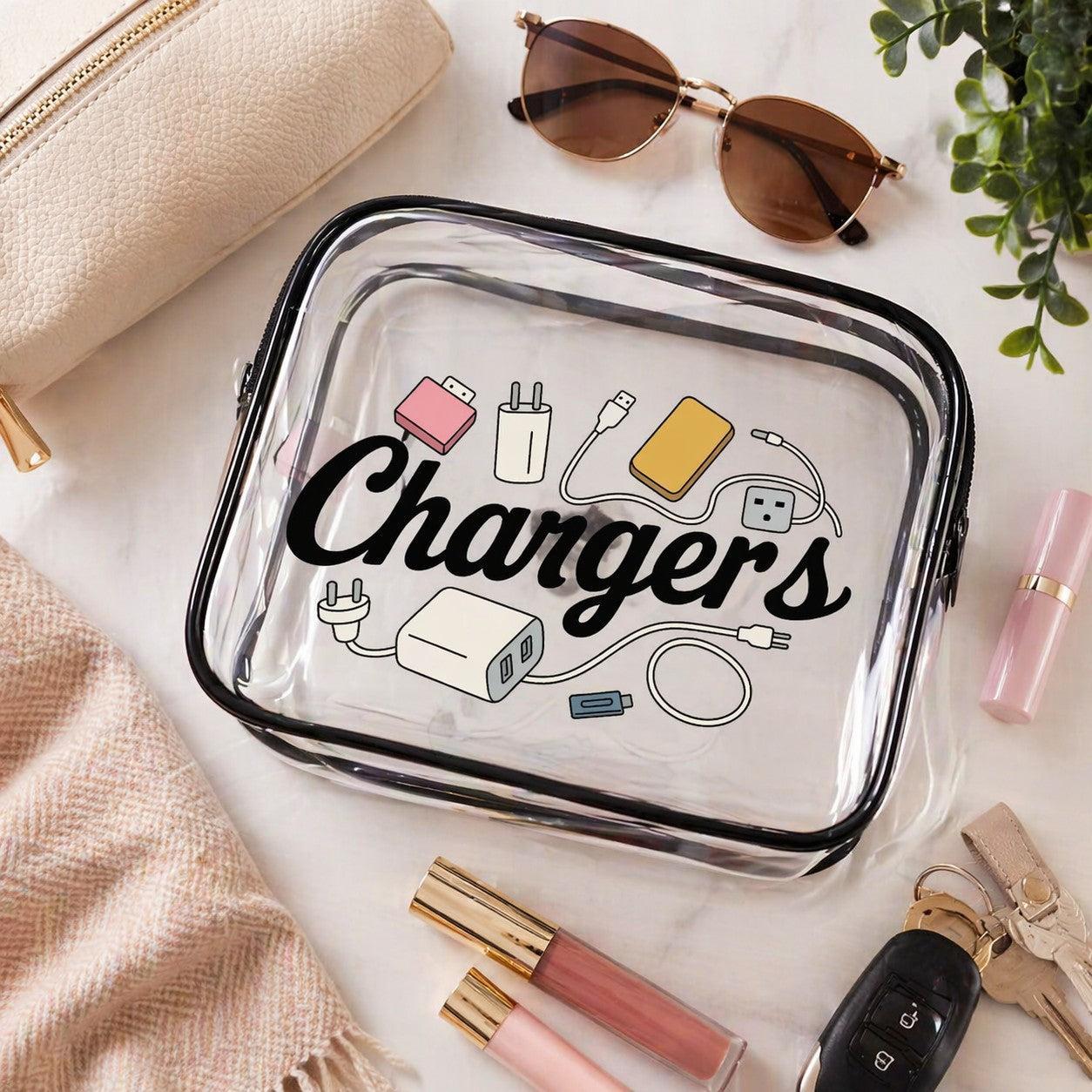 Clear Travel Pouch for Cords and Chargers Portable Organizer