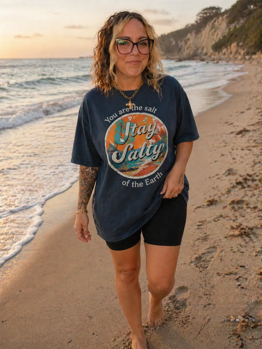 Stay Salty, You Are the Salt of the Earth T-Shirt by Knitted Grace
