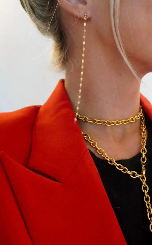 XL DAINTY CHAIN EARRINGS by Chansuttpearls