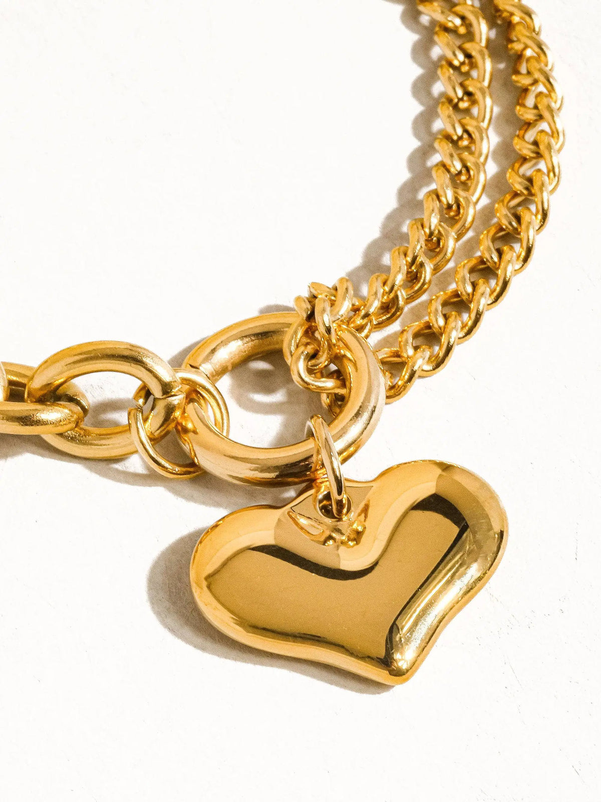 Allure 18K Gold Non-Tarnish Heart Chain Bracelet by Flânerie by MAIQ