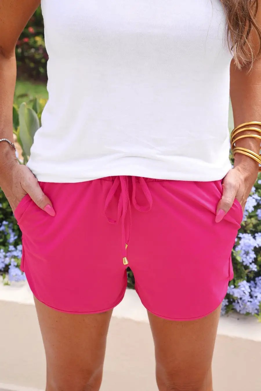 Solid Raspberry Everyday Shorts by Jess Lea
