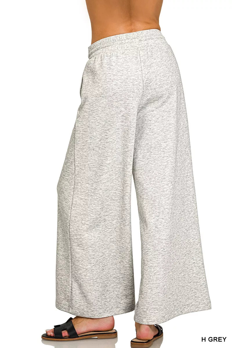 Zenana Scuba Drawstring Wide Leg Pants by Trendsi