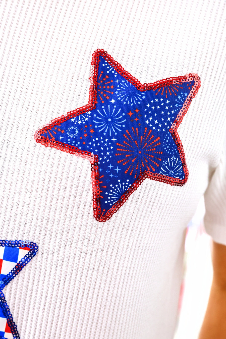 Patriotic Stars Patch Tee by Jess Lea
