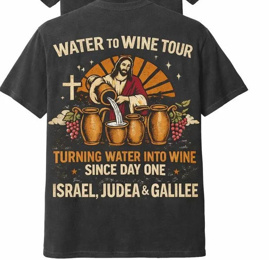 Water to Wine Tour T-Shirt, Unisex by Knitted Grace