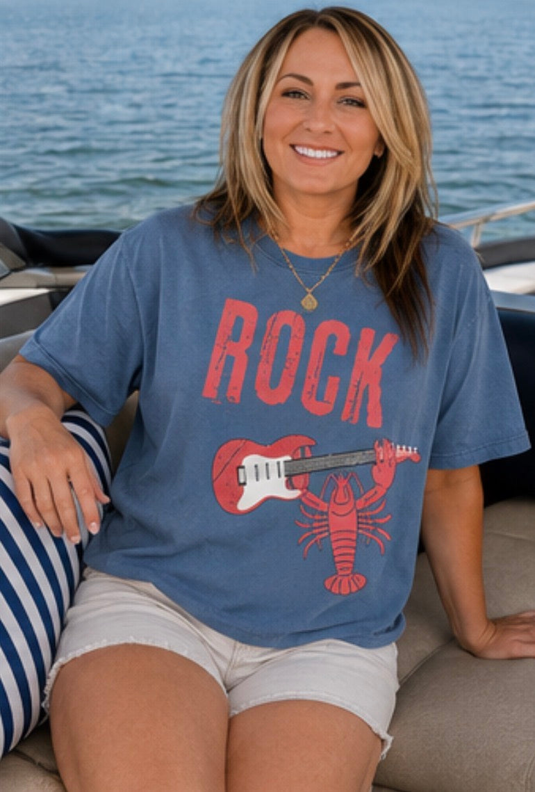 Rock Lobster Unisex T-Shirt by Knitted Grace