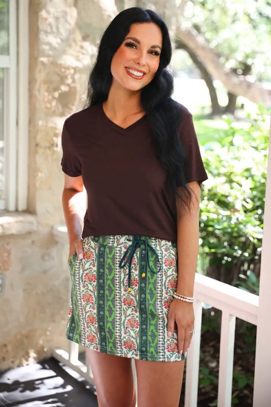 Paisley Manor Skort Preorder Boho Print With Rich Fall Tones by Jess Lea