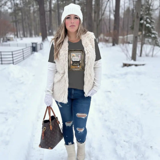 In the End, We All Become Stories on a Unisex Heavyweight Crewneck T-Shirt | Comfort Colors C1717 pepper by Knitted Grace Boutique