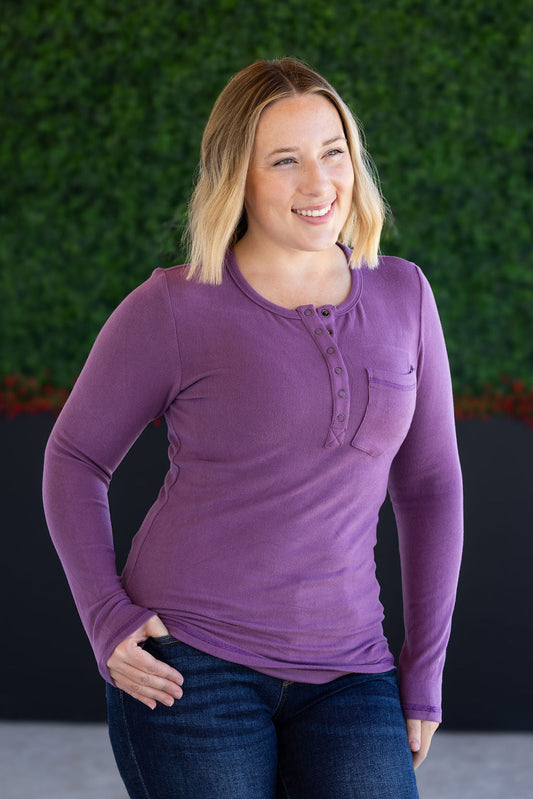IN STOCK Georgia Long Sleeve Top - Purple