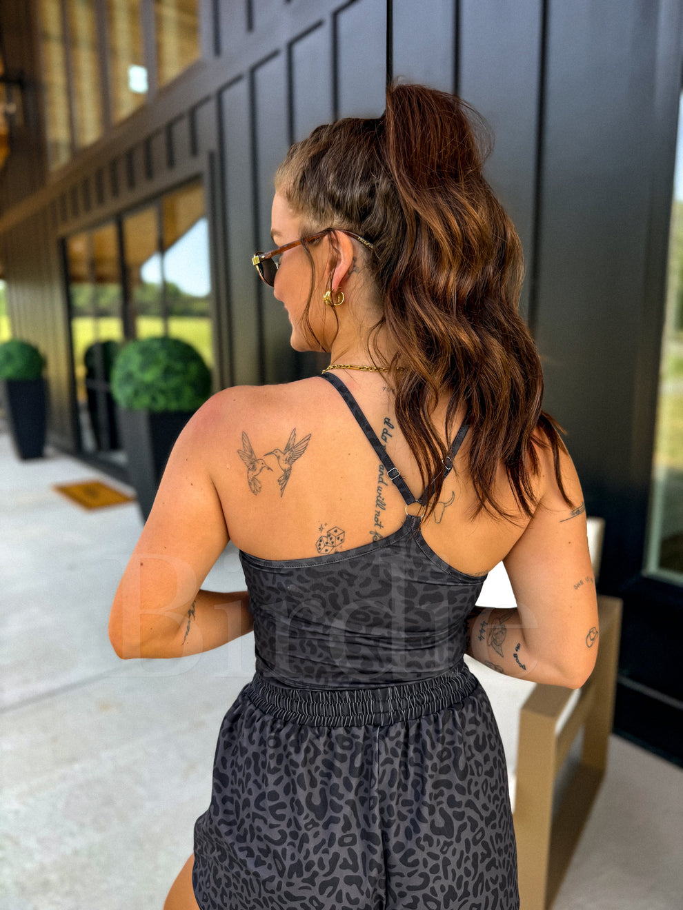 Birdie Midnight Leopard Brami Top | Women's Layering Tank by Birdie