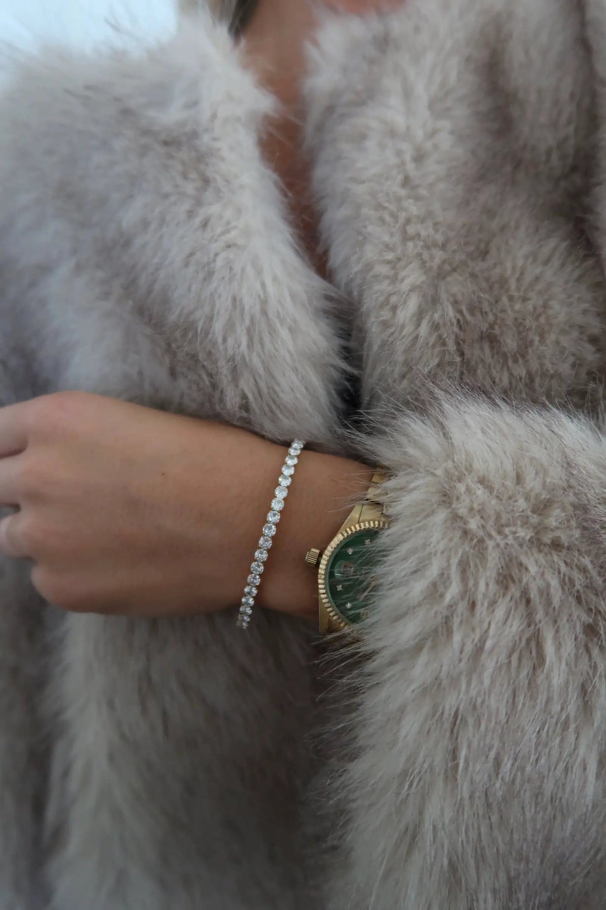 THICK STRETCHY TENNIS BRACELET by Chansuttpearls
