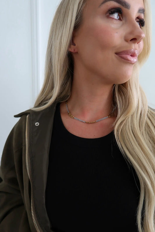 TWO TONED GRACE NECKLACE by Chansuttpearls