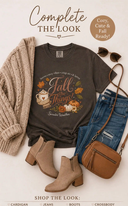 Womens Cozy Fall Coffee Pumpkin Tee Espresso Dyed Vintage Graphic Autumn Apparel by Knitted Grace