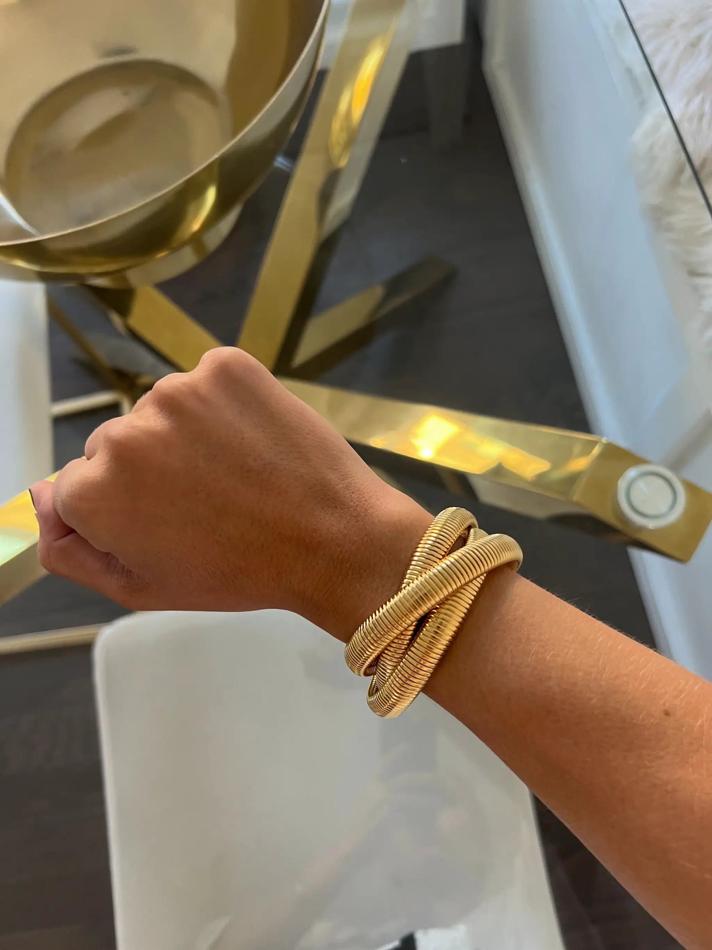 TRIPLE GOLD EMMA BRACELET by Chansuttpearls