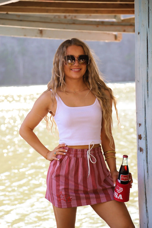 PRESLEY STRETCH DENIM SKIRT by BLAKELEY