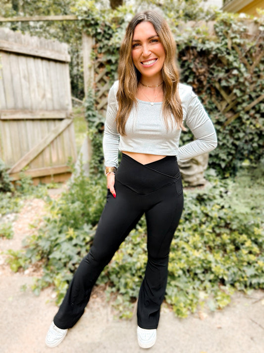 Molly Max Sculpt Ribbed Leggings - Flare - Girl Code Couture