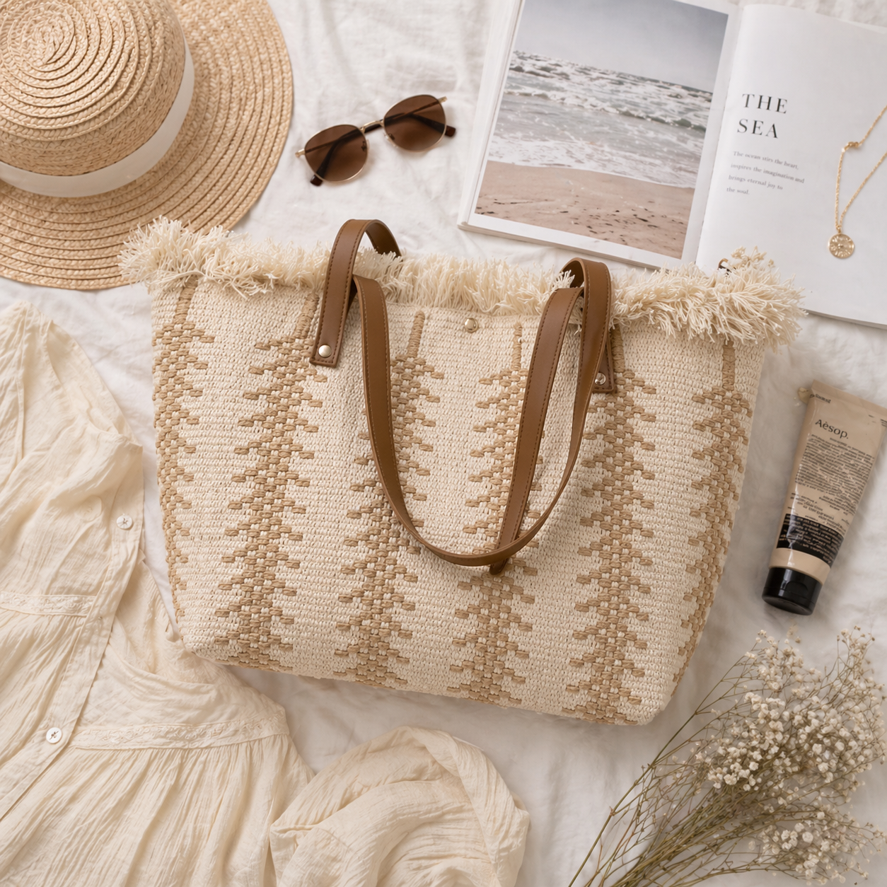 Ready to Ship | The Bella - Beige Tote