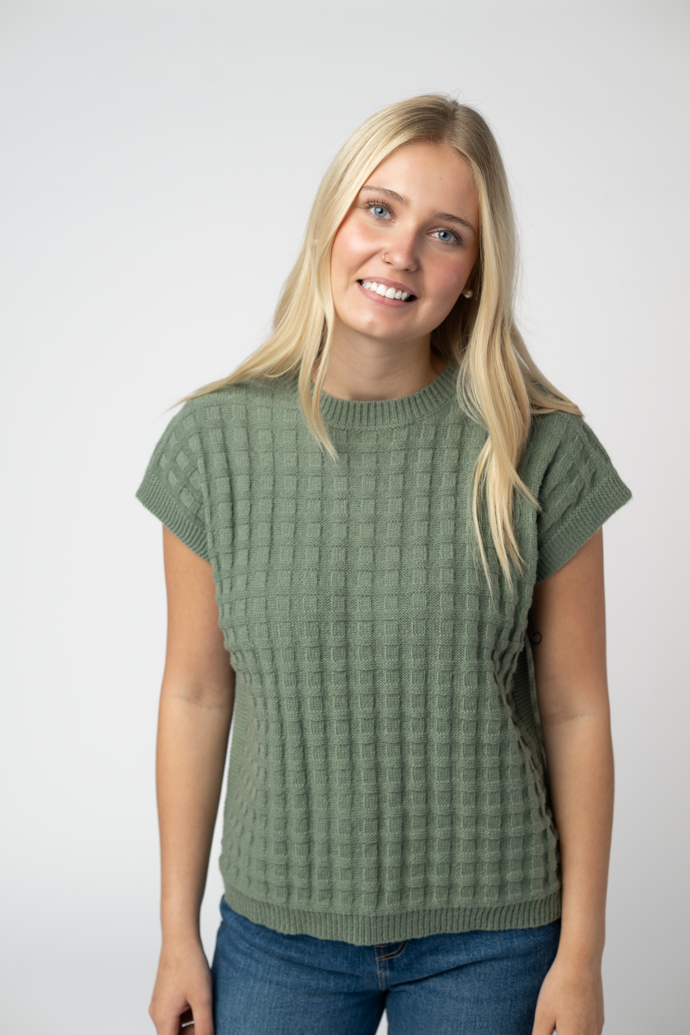 Kelly Knitted Top - Sage by Michelle Mae