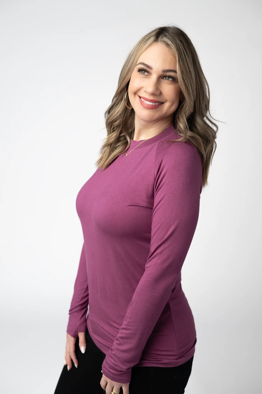 Blair Long Sleeve Top - Mulberry by Michelle Mae