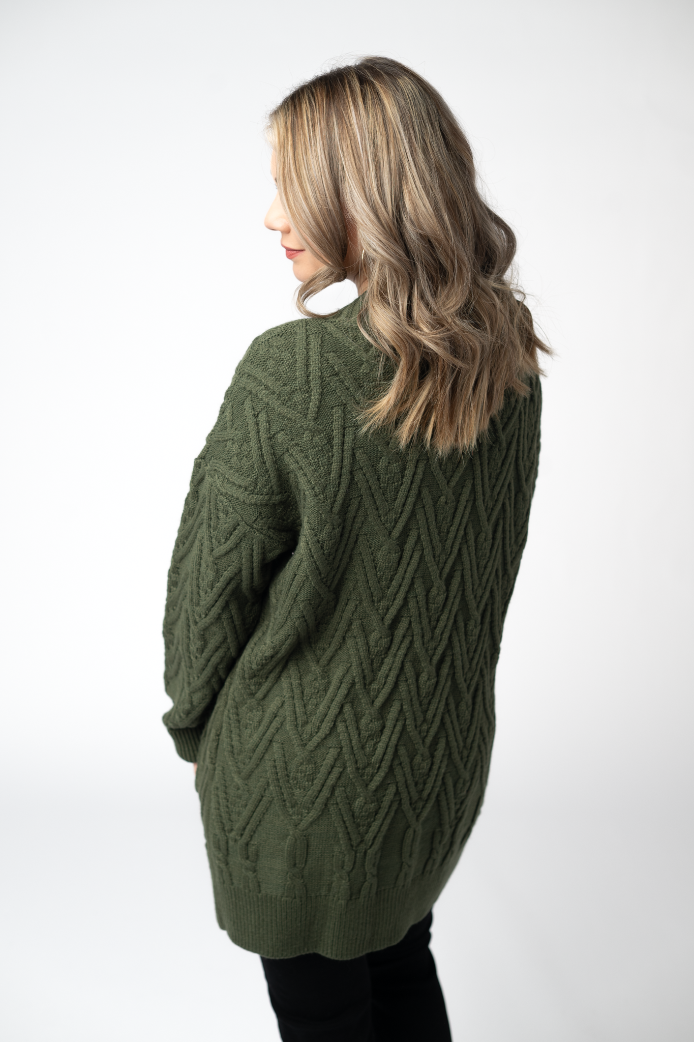 IN STOCK Brooks Button Sweater Cardigan - Olive by Michelle Mae