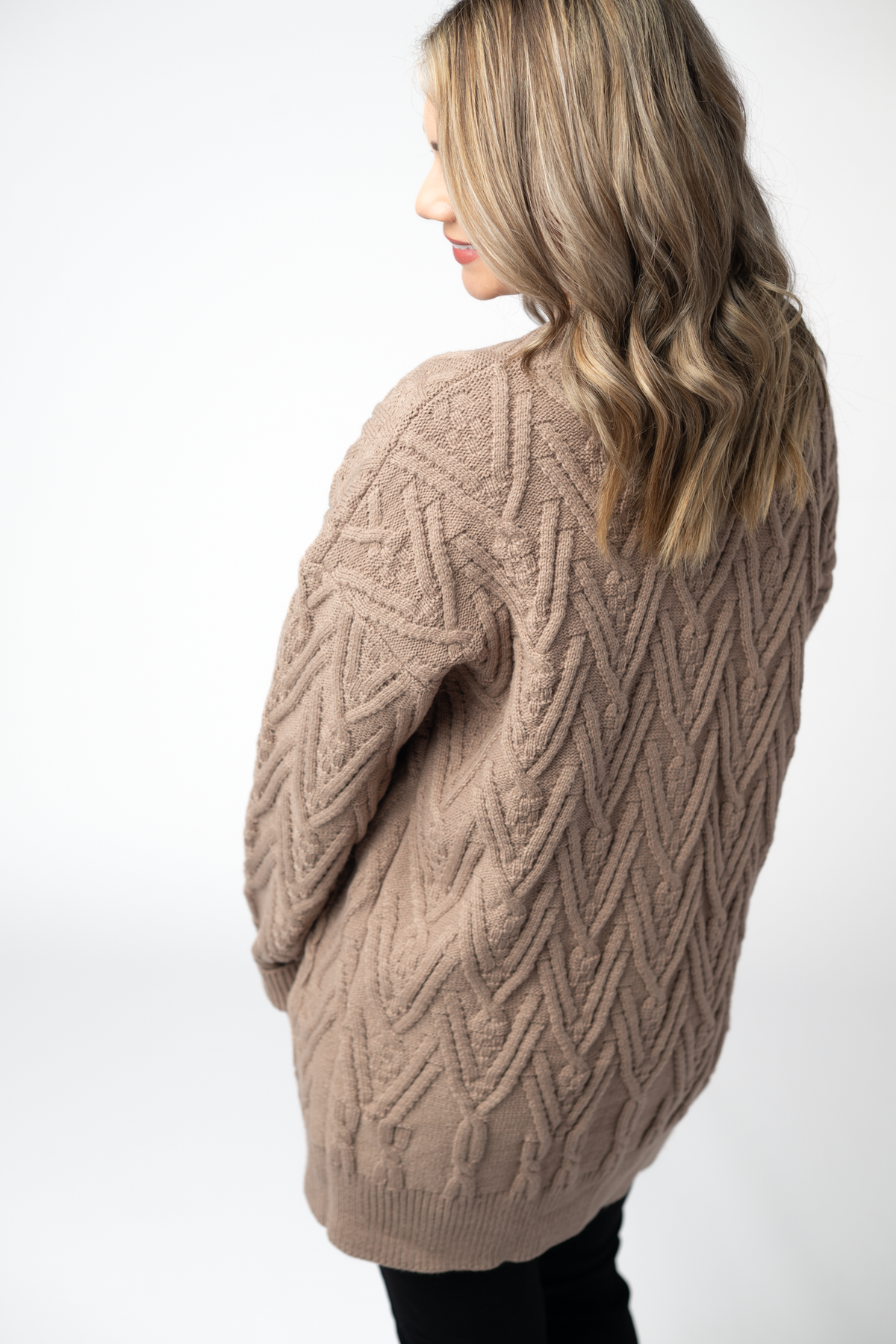 IN STOCK Brooks Button Sweater Cardigan - Mocha by Michelle Mae