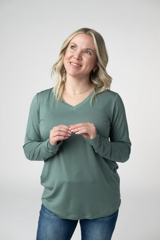 Larissa Long Sleeve - Dusty Jade by Michelle Mae