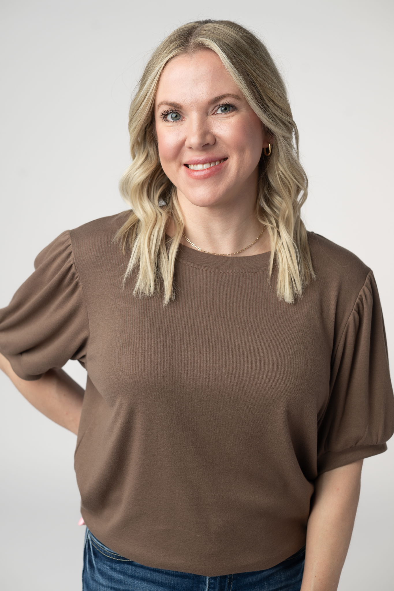 IN STOCK Katie Cozy Top - Mocha by Michelle Mae