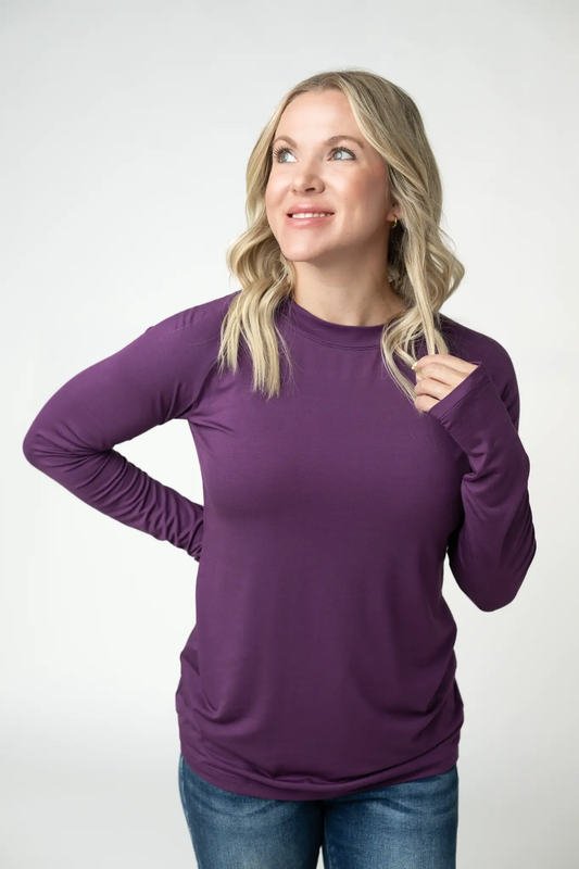 Blair Long Sleeve Top - Purple by Michelle Mae