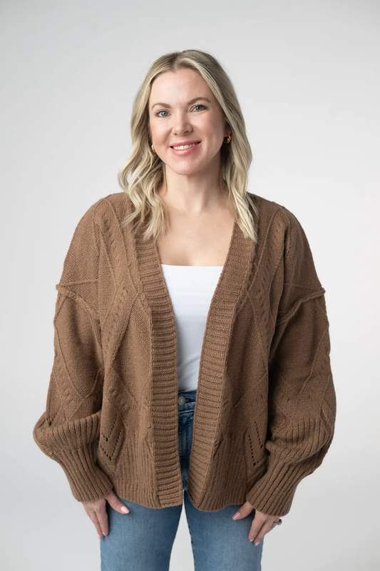 Willow Cardigan - Mocha by Michelle Mae