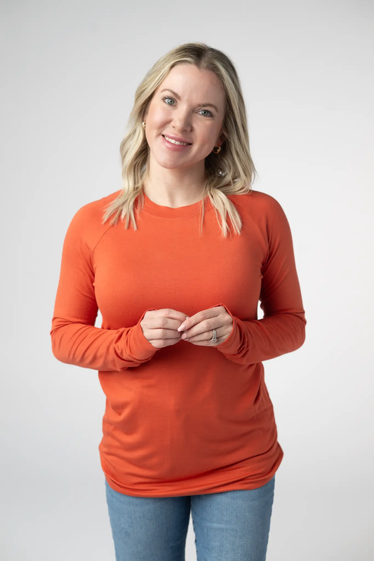 Blair Long Sleeve Top - Pumpkin by Michelle Mae