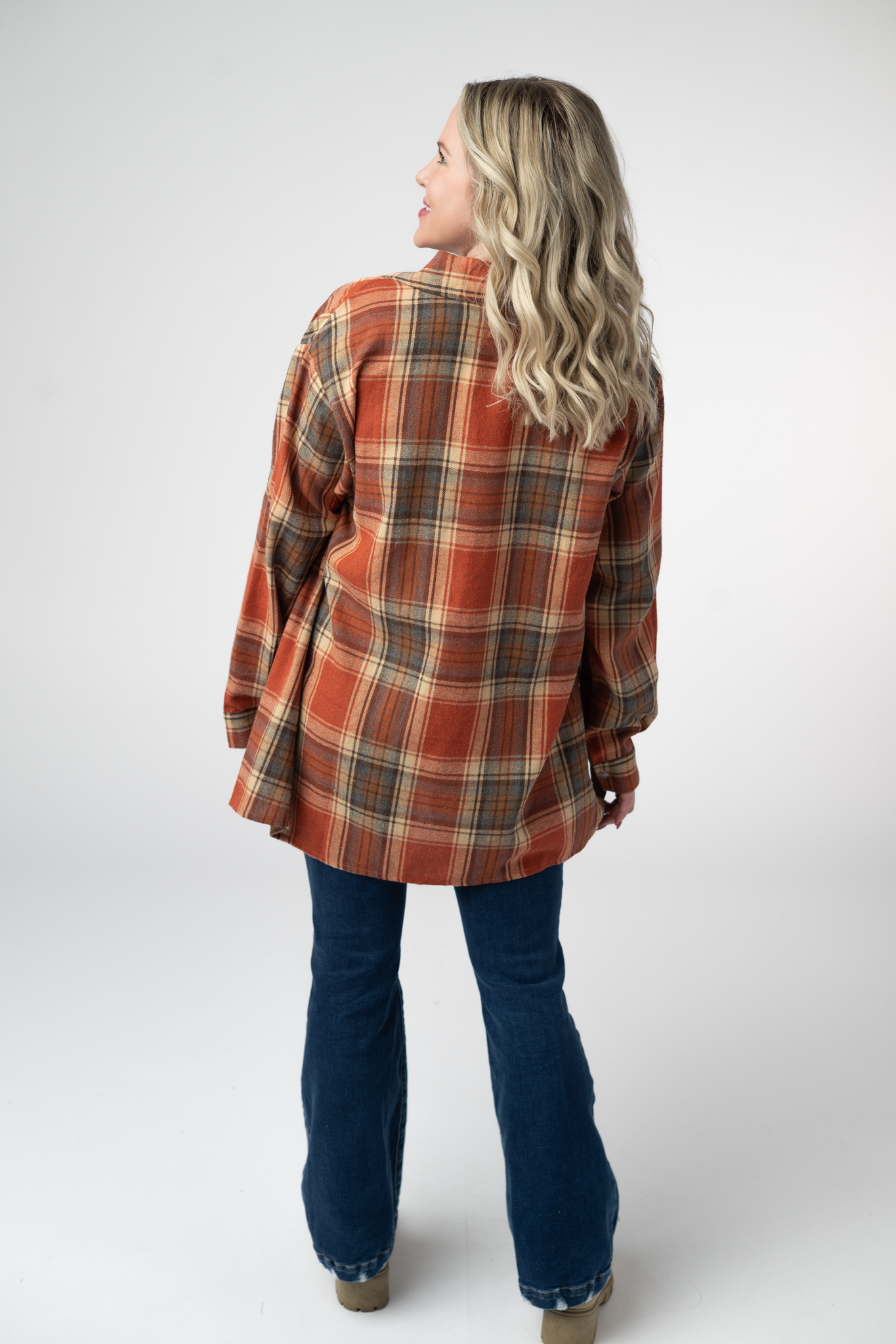 IN STOCK Tunic Plaid Top - Pumpkin Plaid by Michelle Mae