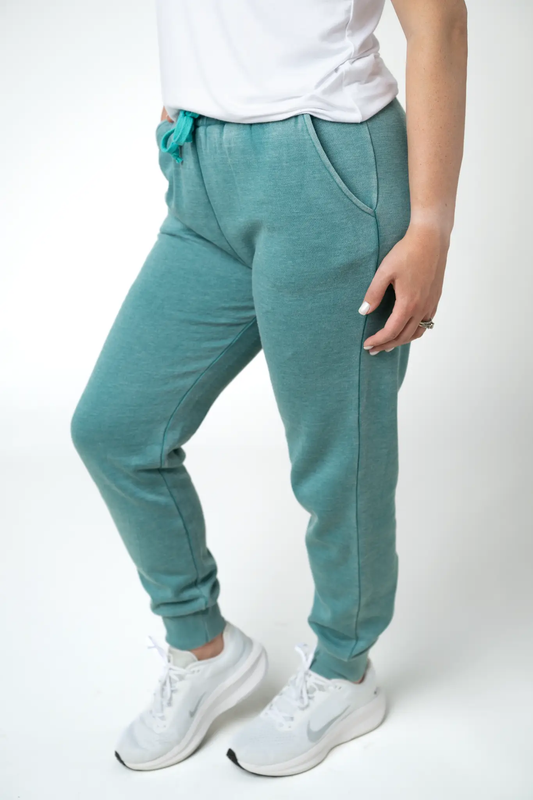 Vintage Wash Joggers - Teal by Michelle Mae
