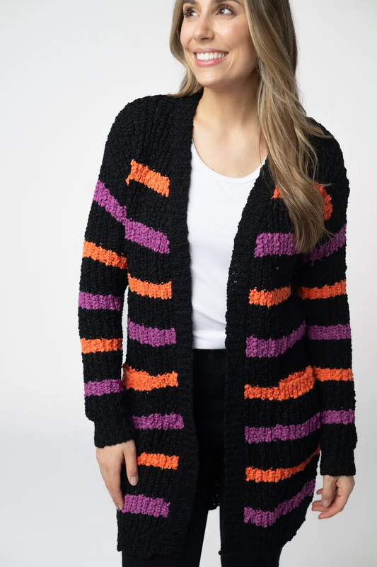 Halloween Striped Cardigan by Michelle Mae
