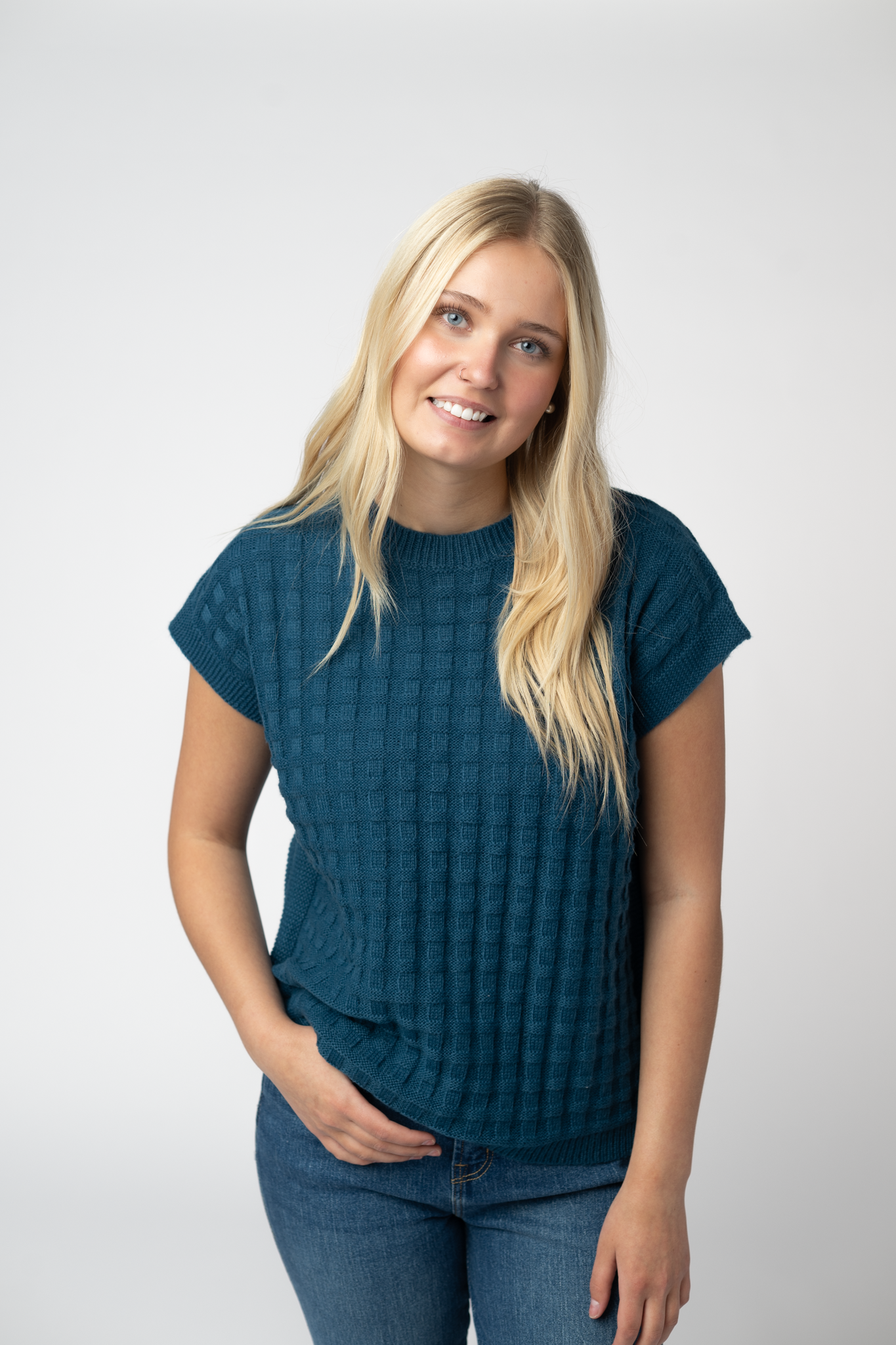 Kelly Knitted Top - Teal by Michelle Mae