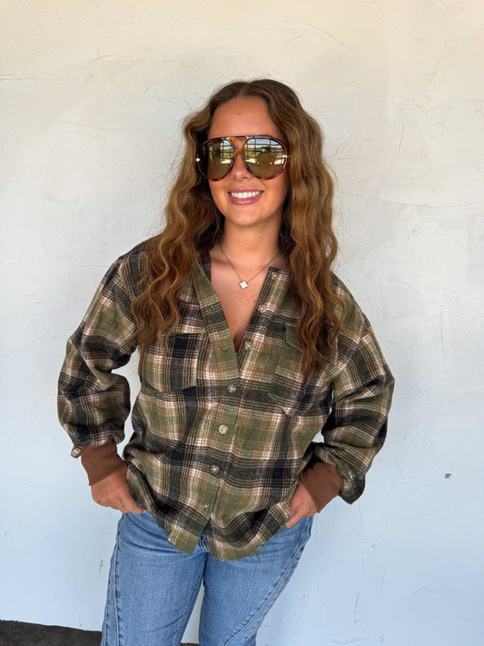 PREORDER- MOUNTAIN MORNING PLAID SHACKET by BLAKELEY