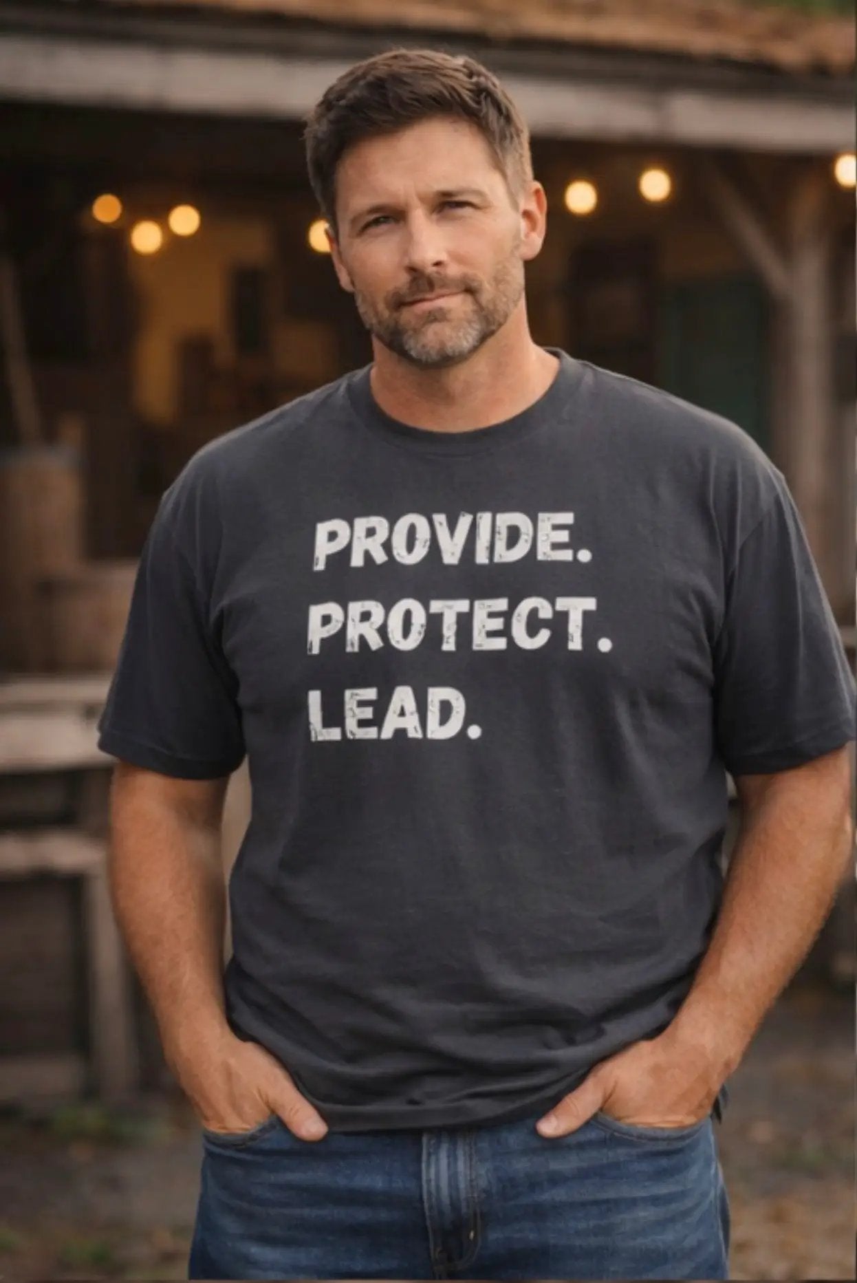 Provide Protect Lead Mens T Shirt by Knitted Grace Boutique