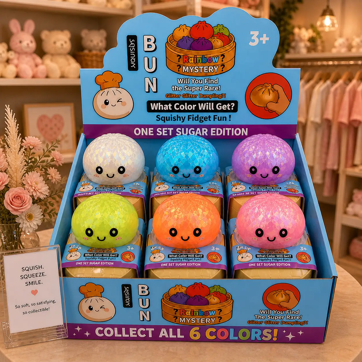 Mystery Ribbon Bun Squishies Exclusive Preorder Pricing 8.5 Cm by Knitted Grace
