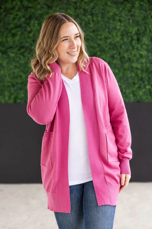Cozy Rosie High Pocket Cardigan by Knitted Grace Boutique