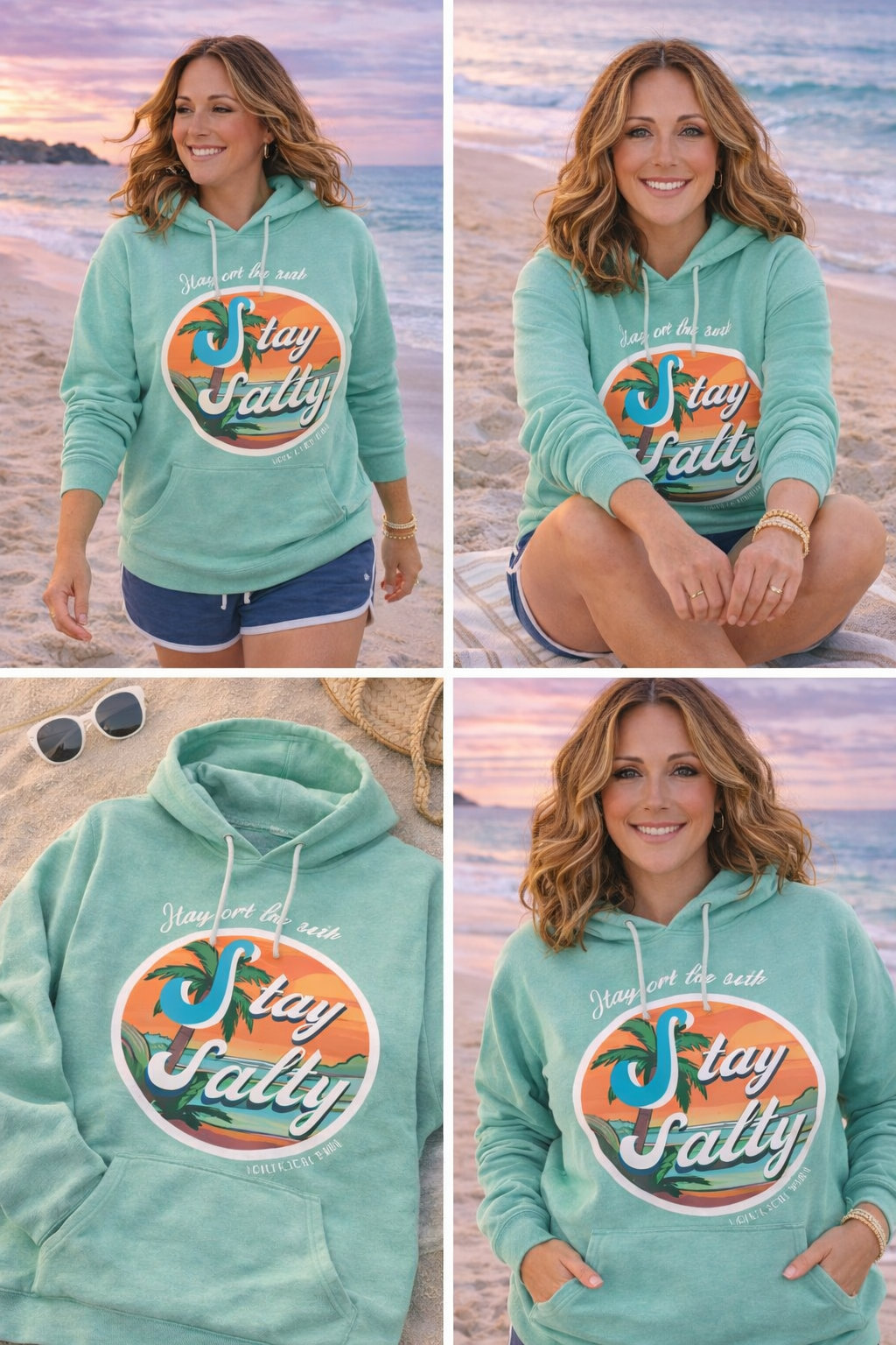 Stay Salty Coastal Faith Hoodie Unisex