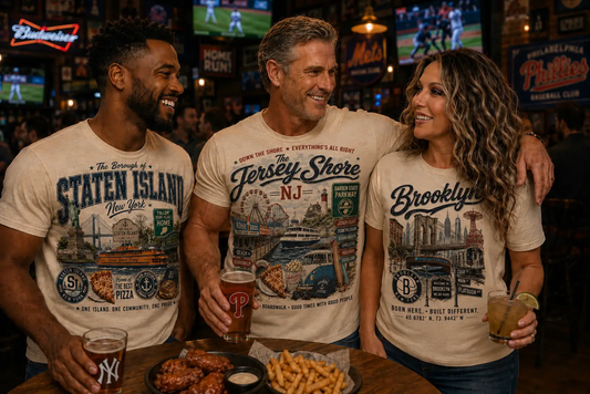 Brooklyn New York Ivory Unisex T-Shirt by Knitted Grace