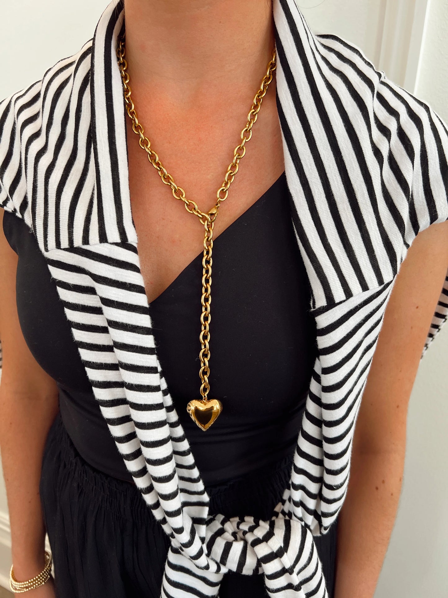 XL Heart Necklace in Gold