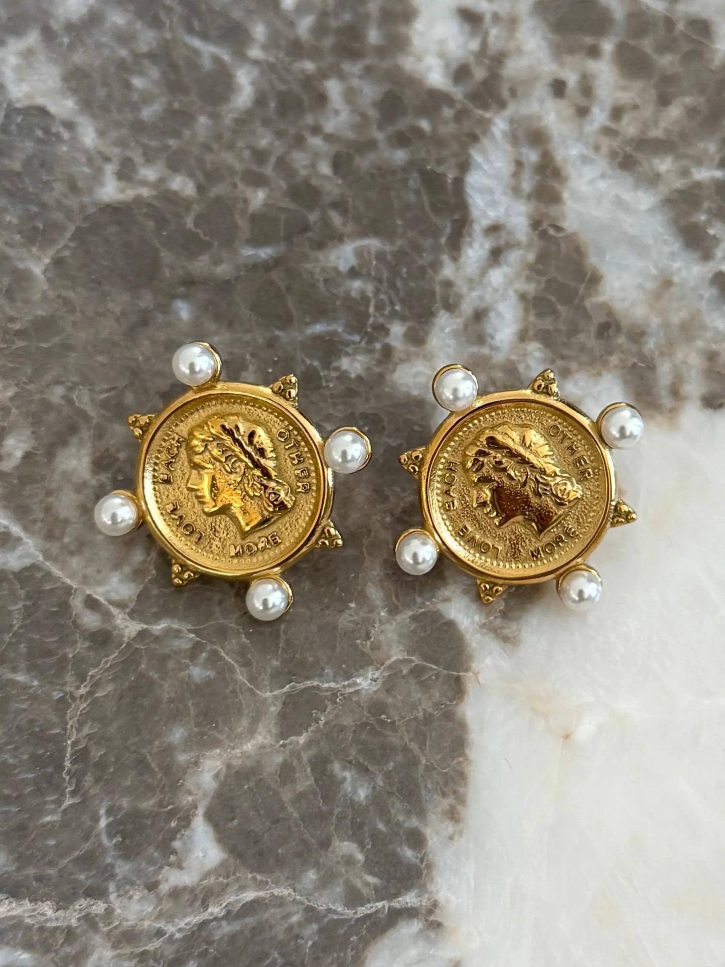 PEARL COIN EARRINGS by Chansuttpearls