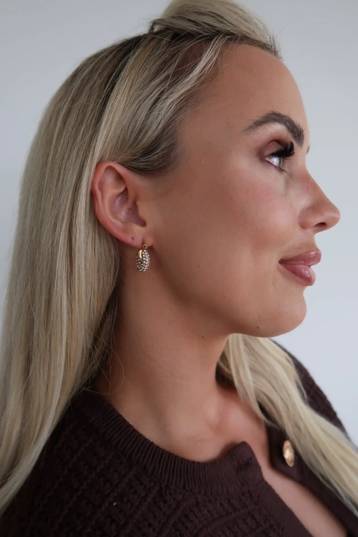SMALL DIAMOND HOOPS by Chansuttpearls