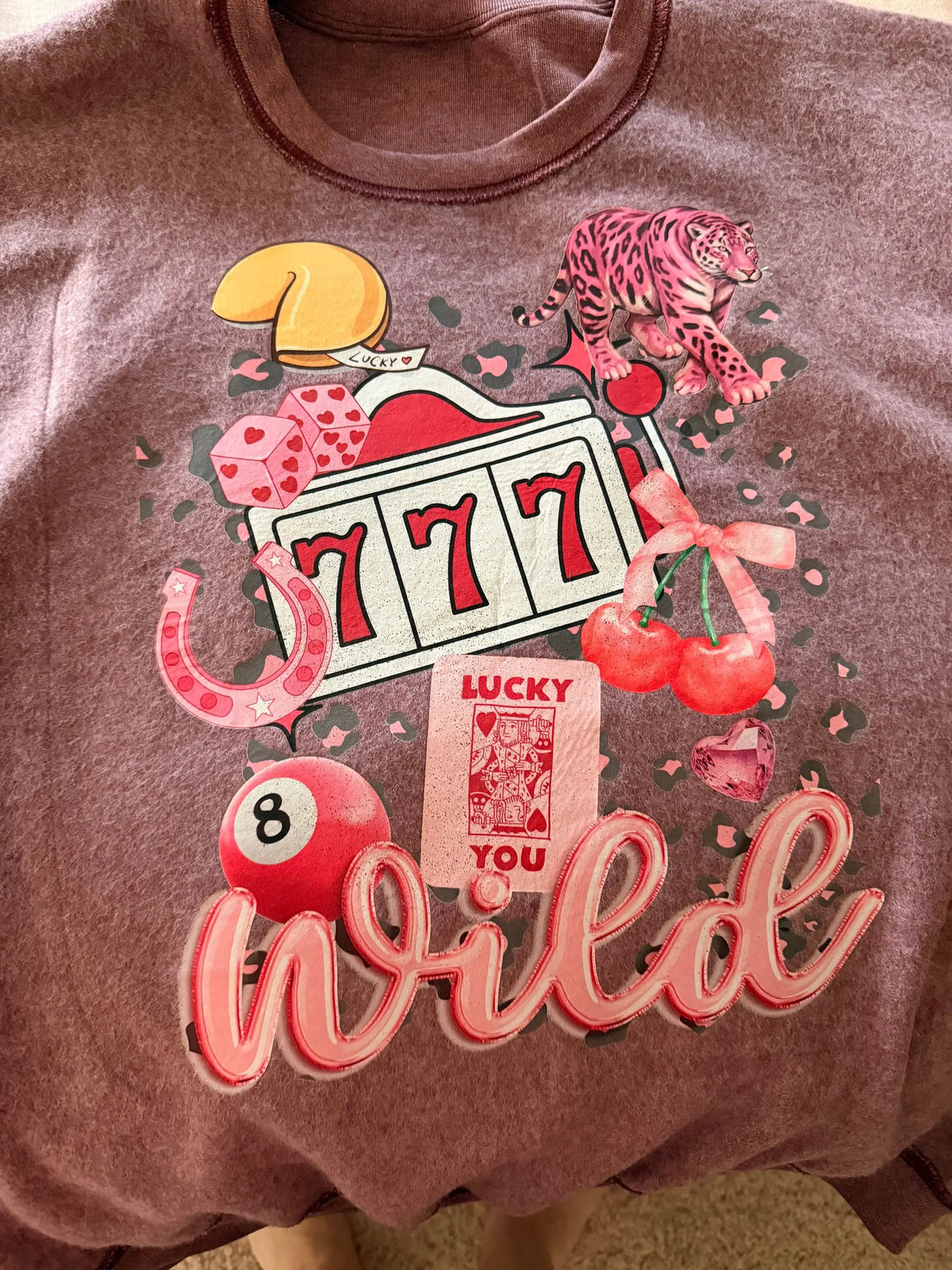 Lucky You 777 Sweatshirt (Inside Out Gildan Heavy Blend) by Knitted Grace