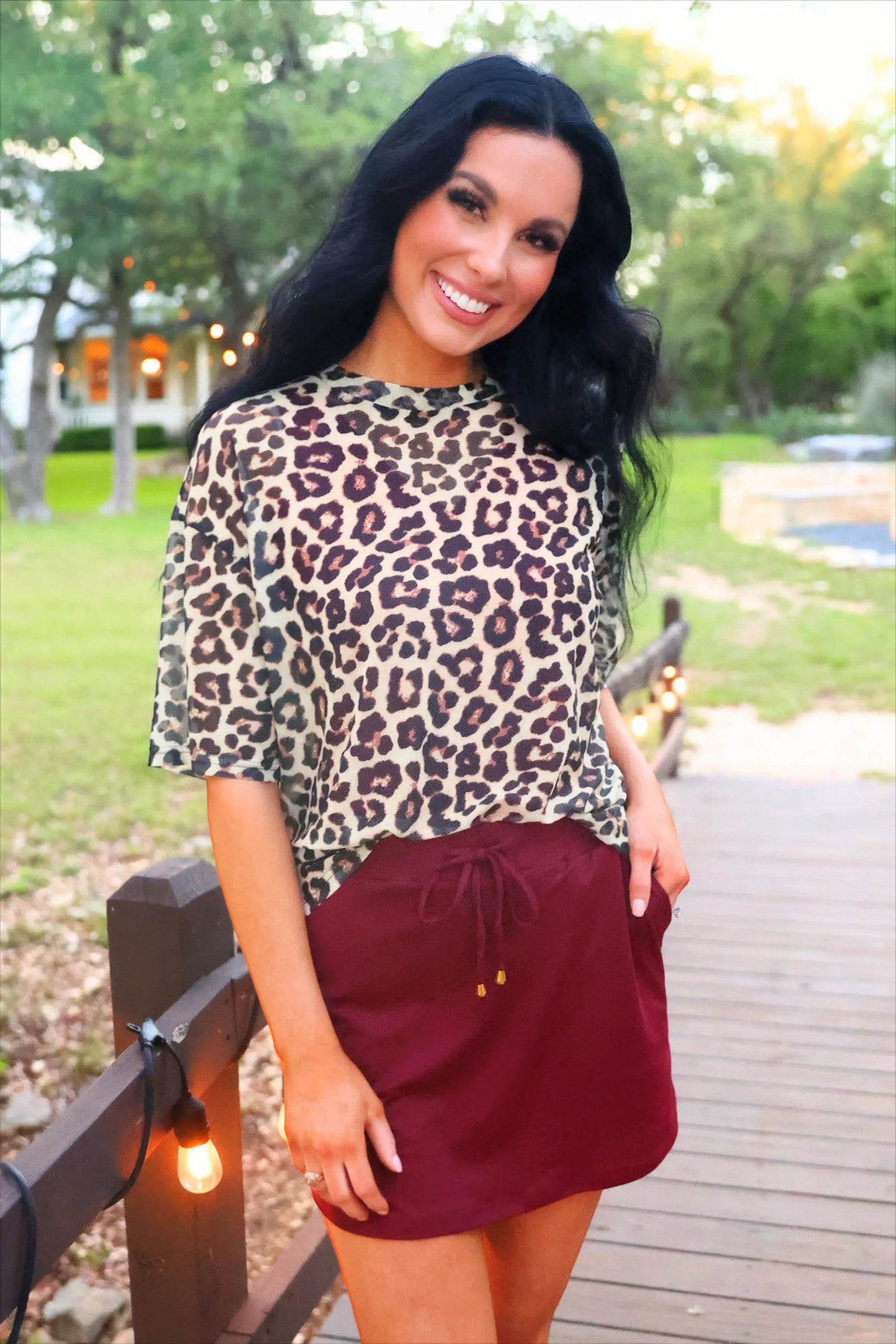 Emma Mesh Tee Leopard Print Safari Chic Preorder Limited Edition by Jess Lea