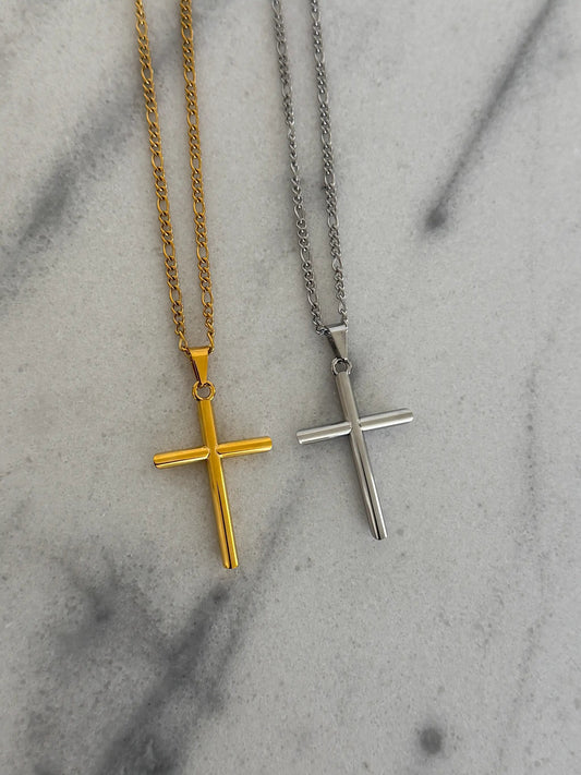 LARGE CROSS NECKLACE by Chansuttpearls
